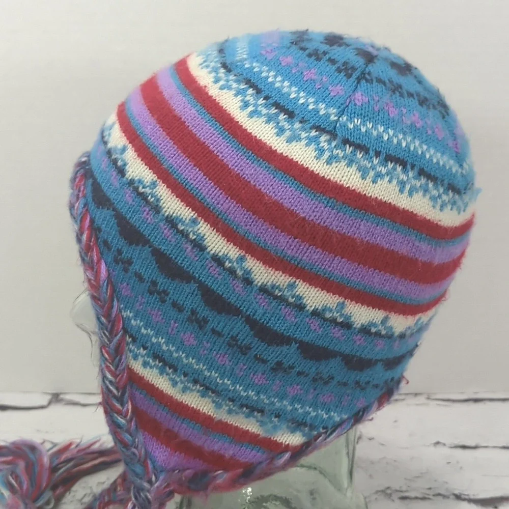 Dorfman Pacific Kindercaps Childs Girls Winter Hat Cap Sherpa Lined Ear‎ Flaps